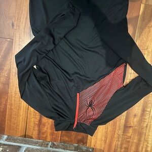 Spyder Black Shirt with Red Accents